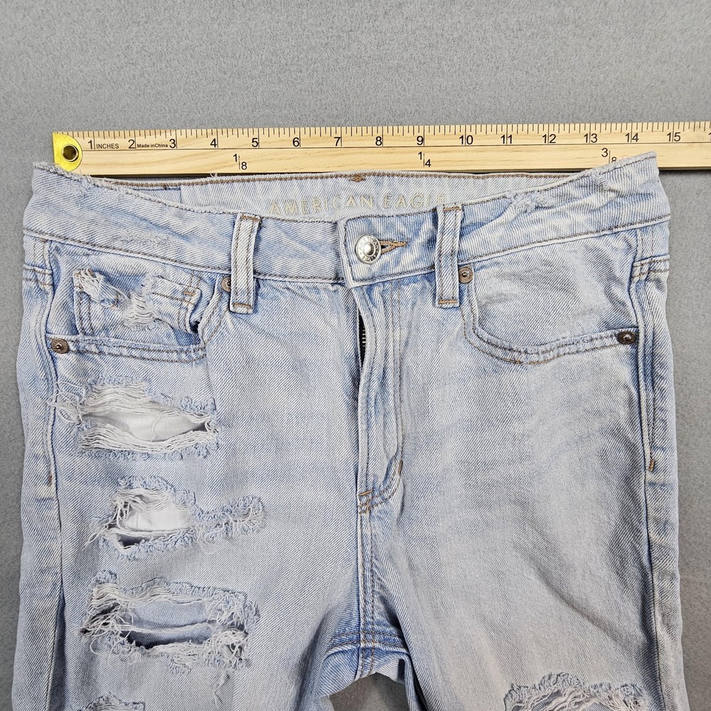 American Eagle Jeans Womens 6 Distressed Ripped High Rise Strigid Denim Pants‎ - Picture 6 of 11